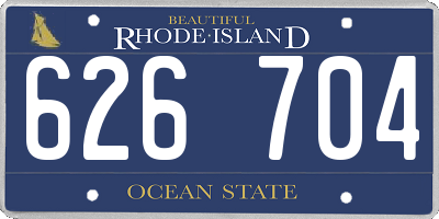 RI license plate 626704