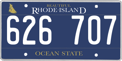 RI license plate 626707