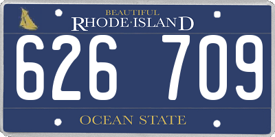 RI license plate 626709
