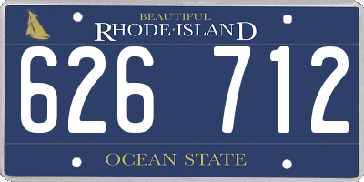 RI license plate 626712