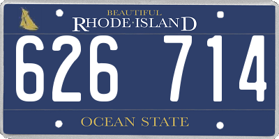 RI license plate 626714