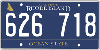 RI license plate 626718