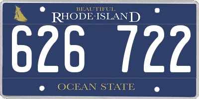 RI license plate 626722