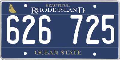 RI license plate 626725