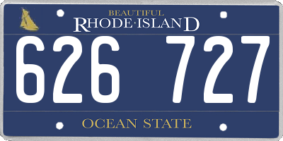 RI license plate 626727