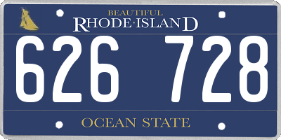 RI license plate 626728
