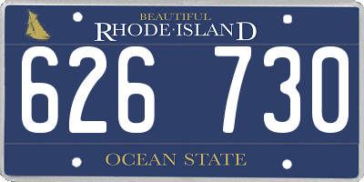 RI license plate 626730