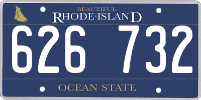 RI license plate 626732