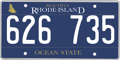 RI license plate 626735