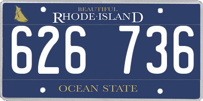 RI license plate 626736