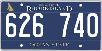 RI license plate 626740