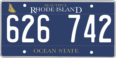 RI license plate 626742