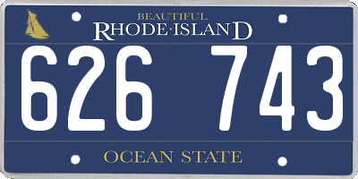 RI license plate 626743