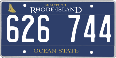 RI license plate 626744