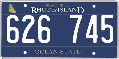 RI license plate 626745