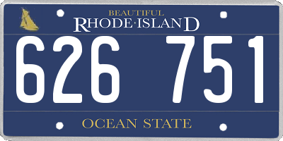 RI license plate 626751