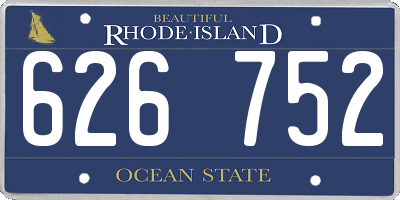 RI license plate 626752