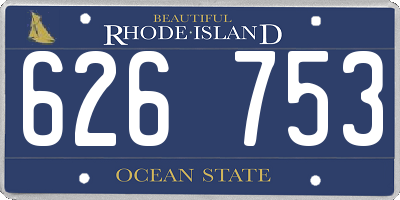 RI license plate 626753