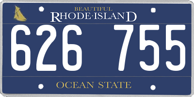 RI license plate 626755