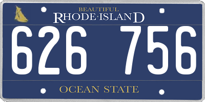 RI license plate 626756