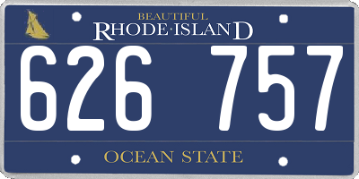 RI license plate 626757