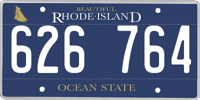RI license plate 626764