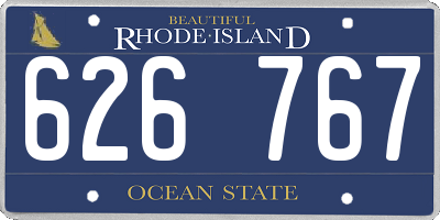 RI license plate 626767