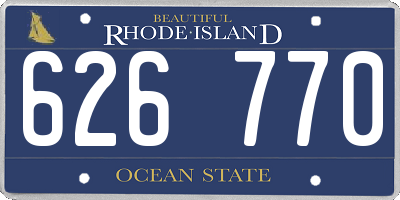 RI license plate 626770
