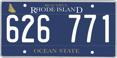 RI license plate 626771