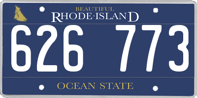 RI license plate 626773