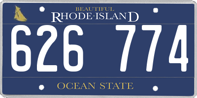 RI license plate 626774