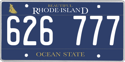 RI license plate 626777