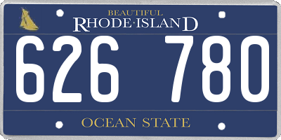 RI license plate 626780