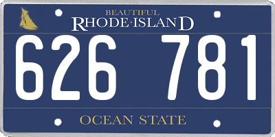 RI license plate 626781