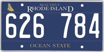 RI license plate 626784