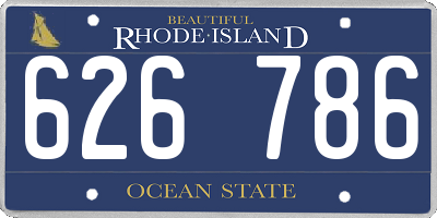 RI license plate 626786