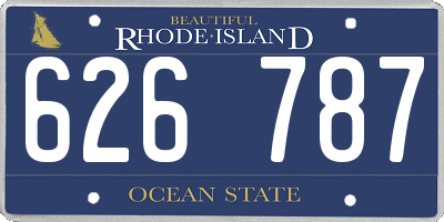 RI license plate 626787