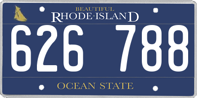 RI license plate 626788