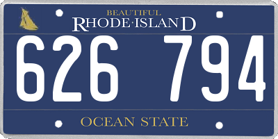 RI license plate 626794