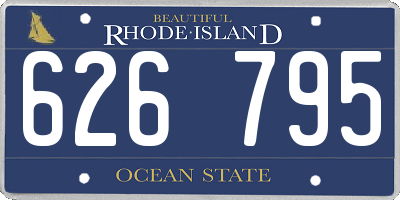 RI license plate 626795