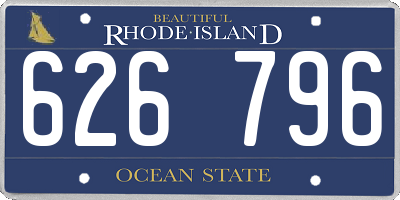 RI license plate 626796