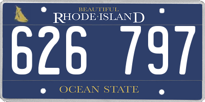 RI license plate 626797