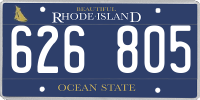 RI license plate 626805