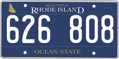 RI license plate 626808