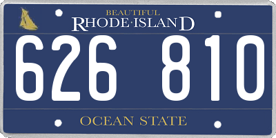 RI license plate 626810