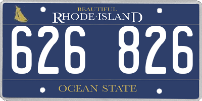RI license plate 626826