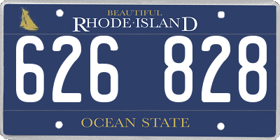 RI license plate 626828