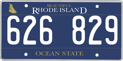 RI license plate 626829