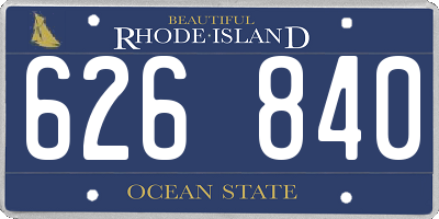 RI license plate 626840