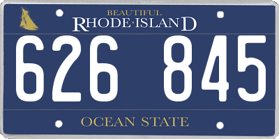RI license plate 626845
